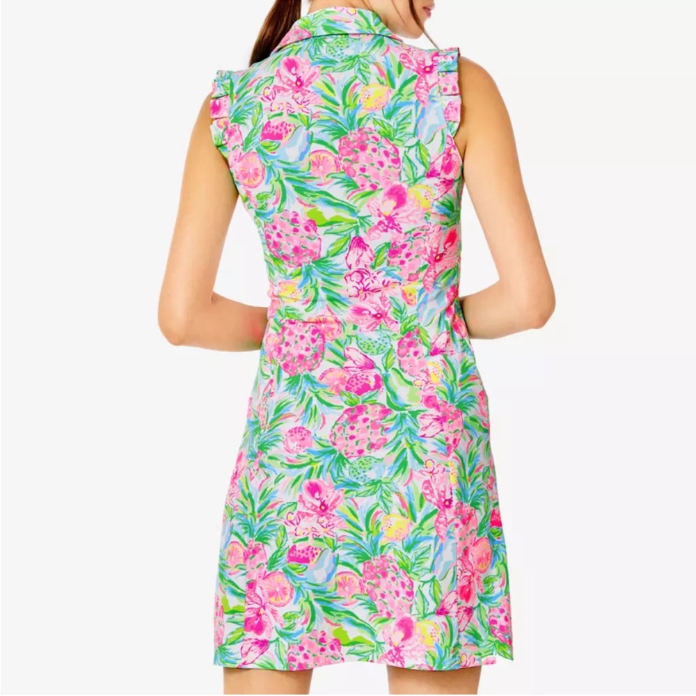NEW! Lilly Pulitzer Silvia Mini Dress Pinky Green with Shorts Size XXS - Picture 4 of 11
